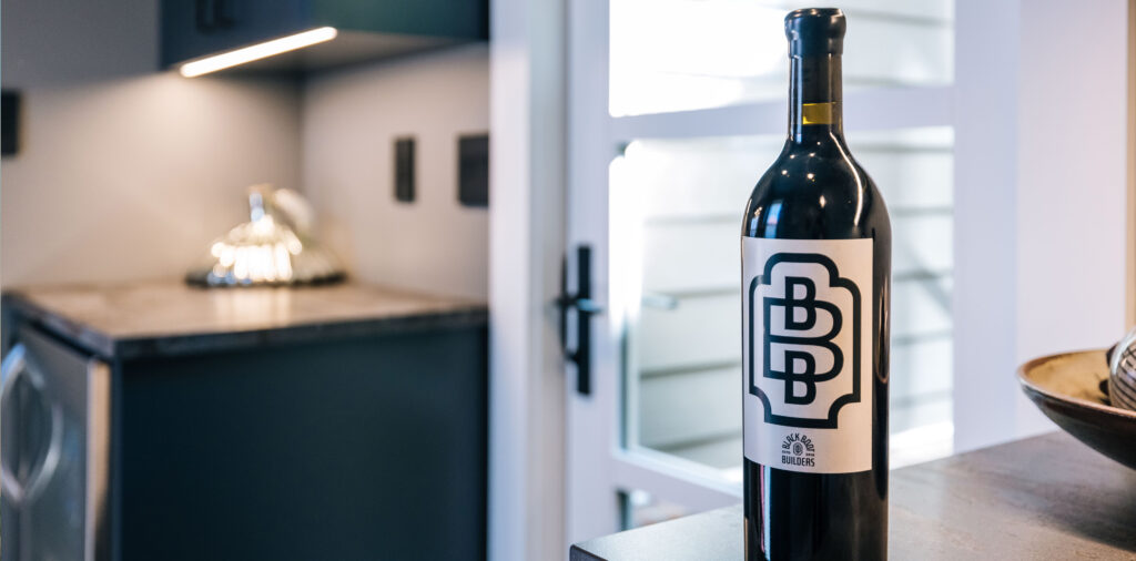 Black Boot Builders niche wine bottle